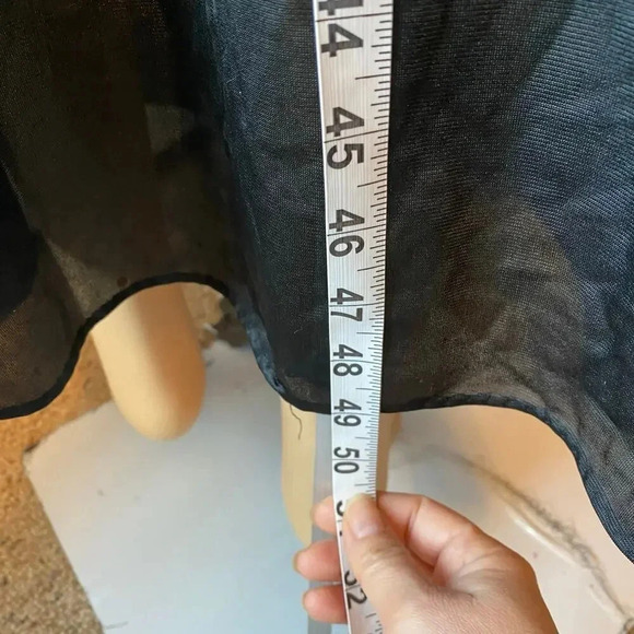 VTG Nylon Style 67970 Black Elegant Hot Sexy Maxi Nightgown Robe Women Size S - Picture 3 of 9